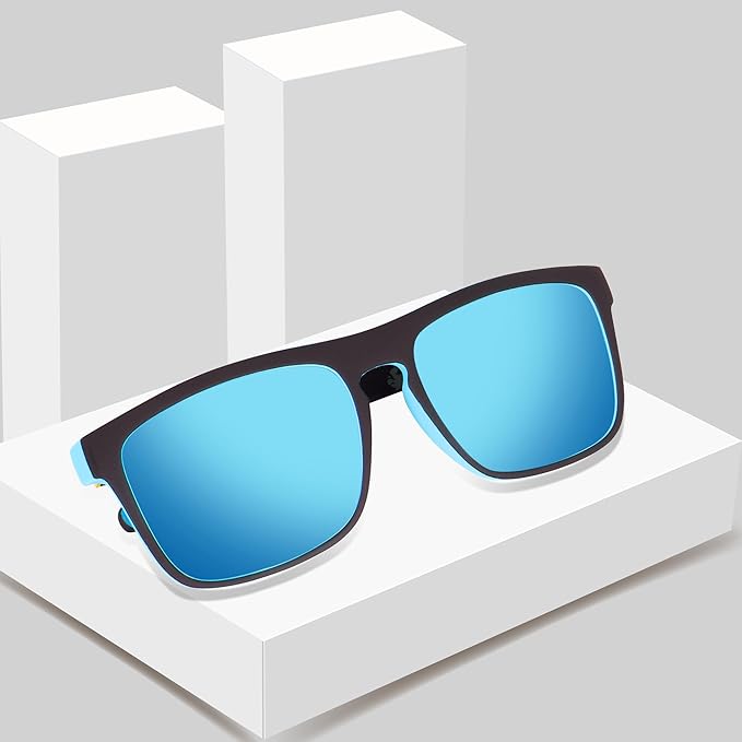 Dervin UV Protected Retro Square Light Weight Matt Finish Polarized Sunglasses for Men - Image 6